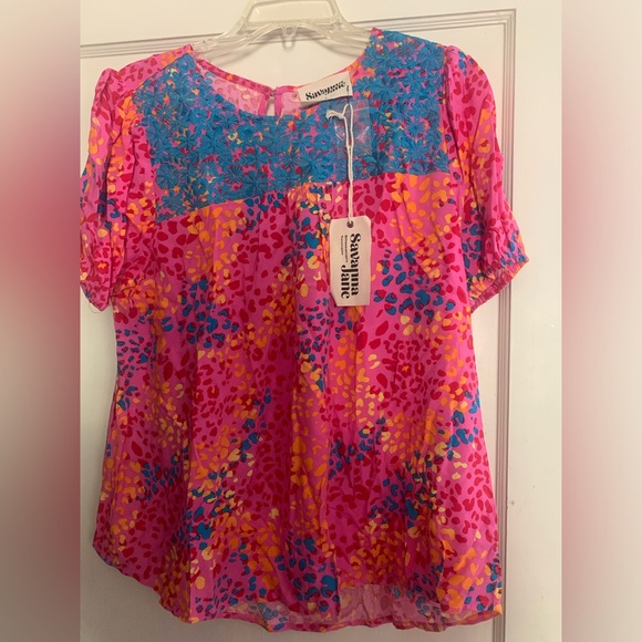 Vibrant boho top by Savanna Jane large - Picture 1 of 3